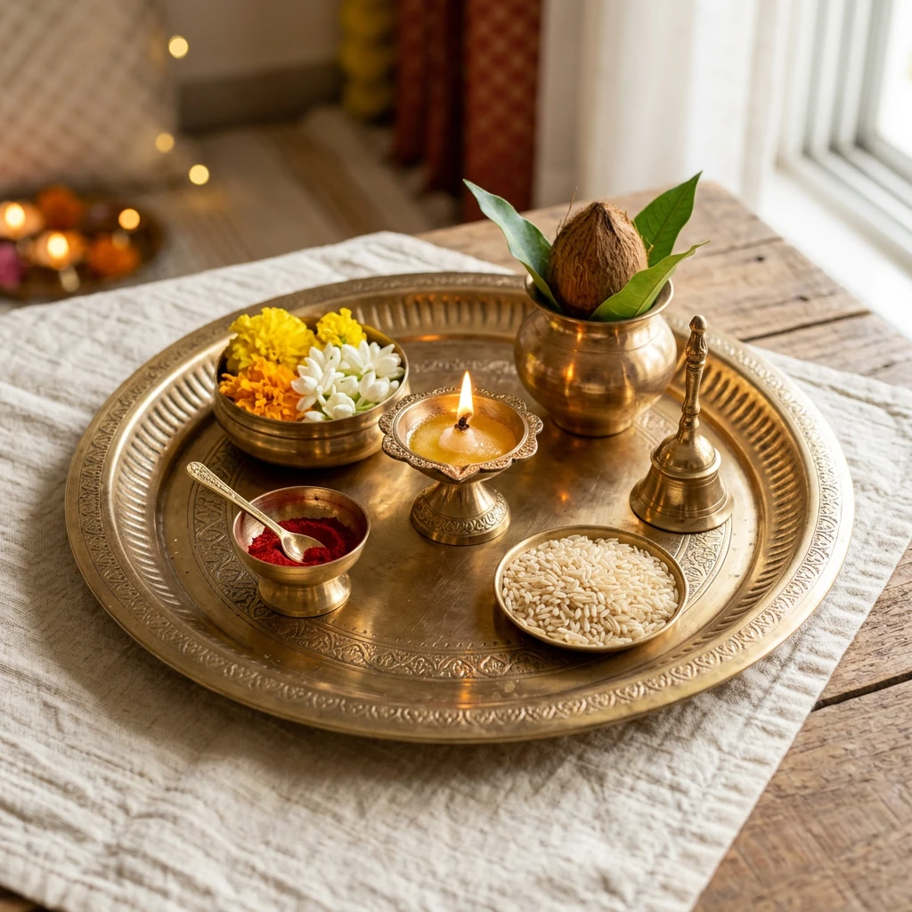 Brass Puja Thali