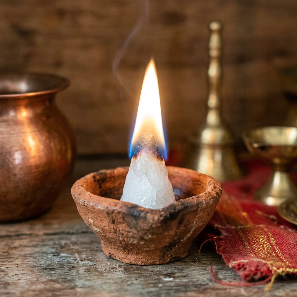 Madhuma Kapoor Jyoti – 30-Minute Camphor/Kapoor Cones for Puja & Aarti | 30 Cones — image 3