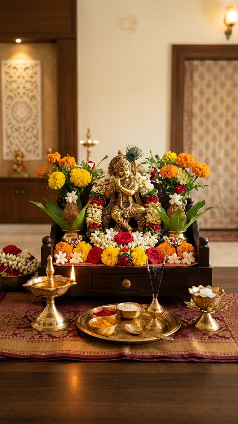 Janmashtami Puja Samagri Checklist Story Cover Image